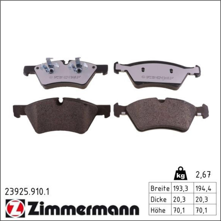 ZIMMERMANN Bremsbeläge 23925.910.1