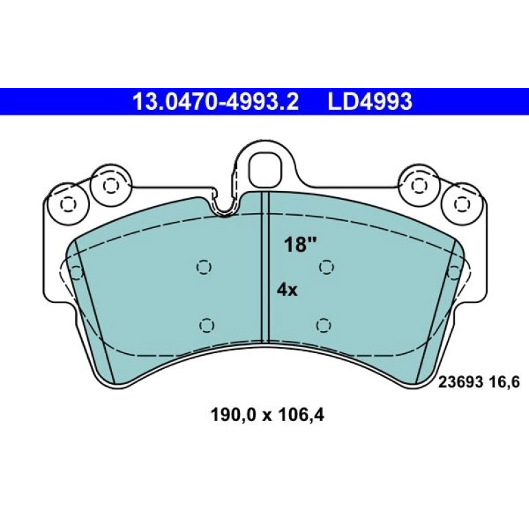 Bremsbelagsatz Audi P. Q7 3.0-3.6 Quattro 06-15 Keramik 13.0470-4993.2 Bremsbelagsatz Audi P. Q7 3.0-3.6 Quattro 06-15 Keramik 13.0470-4993.2