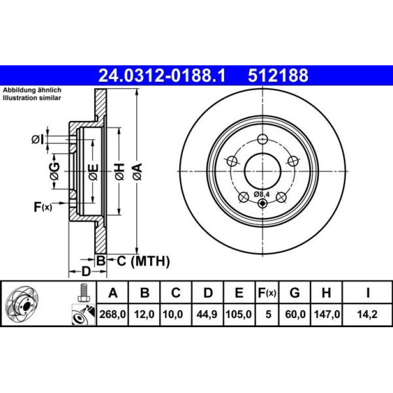 Bremsscheibe Opel T. Astra/Mokka 09- Power Disc 24.0312-0188.1 Bremsscheibe Opel T. Astra/Mokka 09- Power Disc 24.0312-0188.1