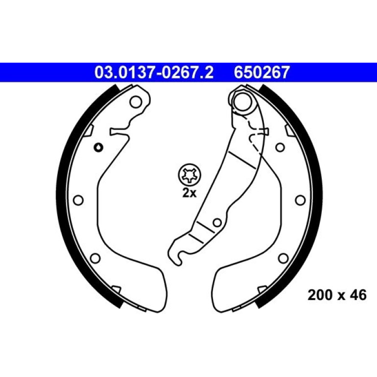 Bremsbackensatz 03.0137-0267.2 Bremsbackensatz 03.0137-0267.2
