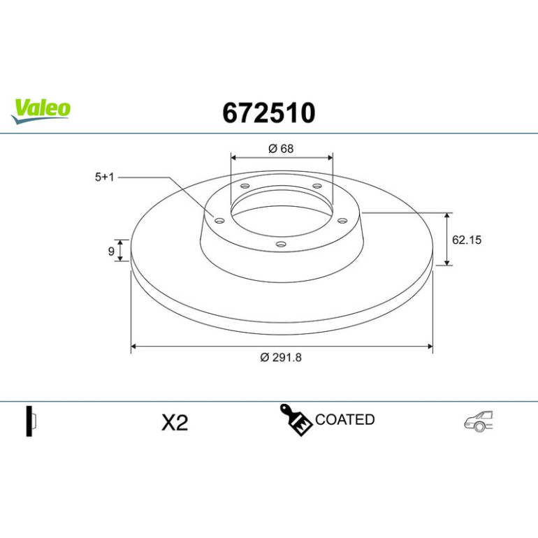 VALEO Bremsscheibe 672510 VALEO Bremsscheibe 672510