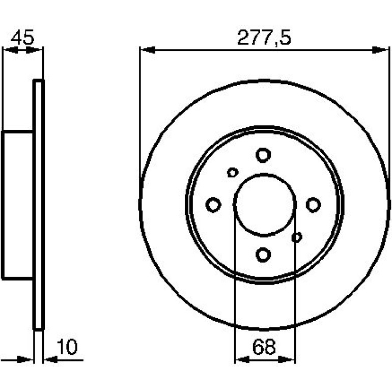 Bremsscheibe HA 0 986 479 105 Bremsscheibe HA 0 986 479 105