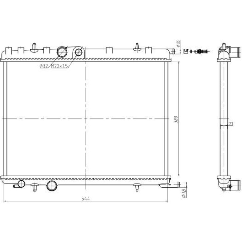 Kühler, Motorkühlung 58304A Kühler, Motorkühlung 58304A