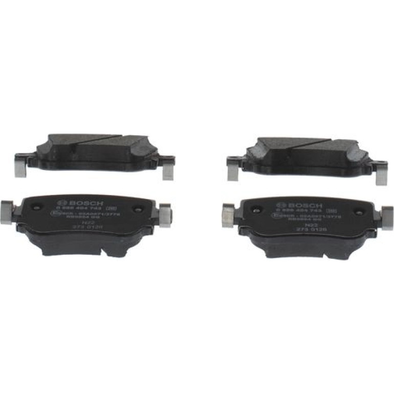 Bosch Bremsbelagsatz Hinterachse 0 986 494 743 Bosch Bremsbelagsatz Hinterachse 0 986 494 743