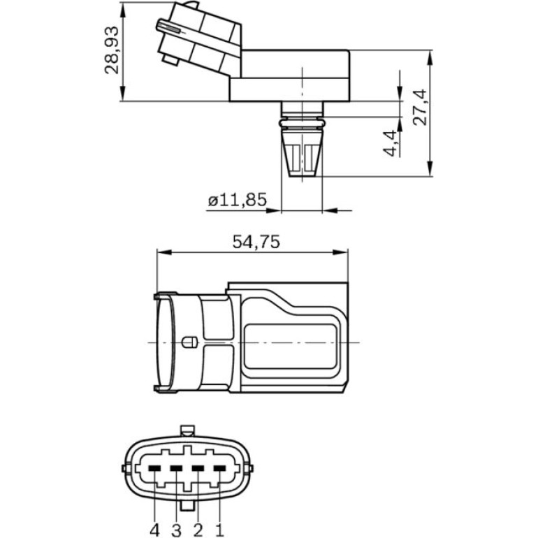 72 618 001 Drucksensor 0 281 002 573 72 618 001 Drucksensor 0 281 002 573
