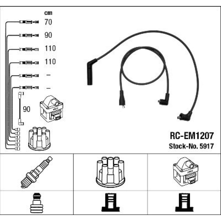 RC-EM1207 NGK - Zündkabelsatz 5917 RC-EM1207 NGK - Zündkabelsatz 5917