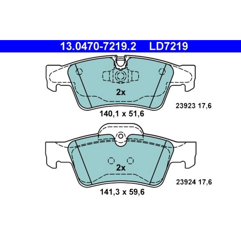 Bremsbelagsatz Db T. W164/W251/X164 3,0-5,5 4-Matic 05- Keramik 13.0470-7219.2 Bremsbelagsatz Db T. W164/W251/X164 3,0-5,5 4-Matic 05- Keramik 13.0470-7219.2