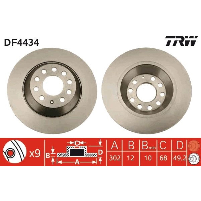 Bremsscheibe Vw T. A6 2.0-4.2 DF4434