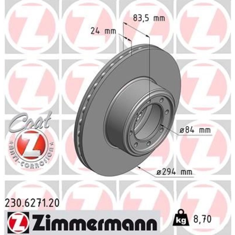 ZIMMERMANN Bremsscheibe 230.6271.20 ZIMMERMANN Bremsscheibe 230.6271.20