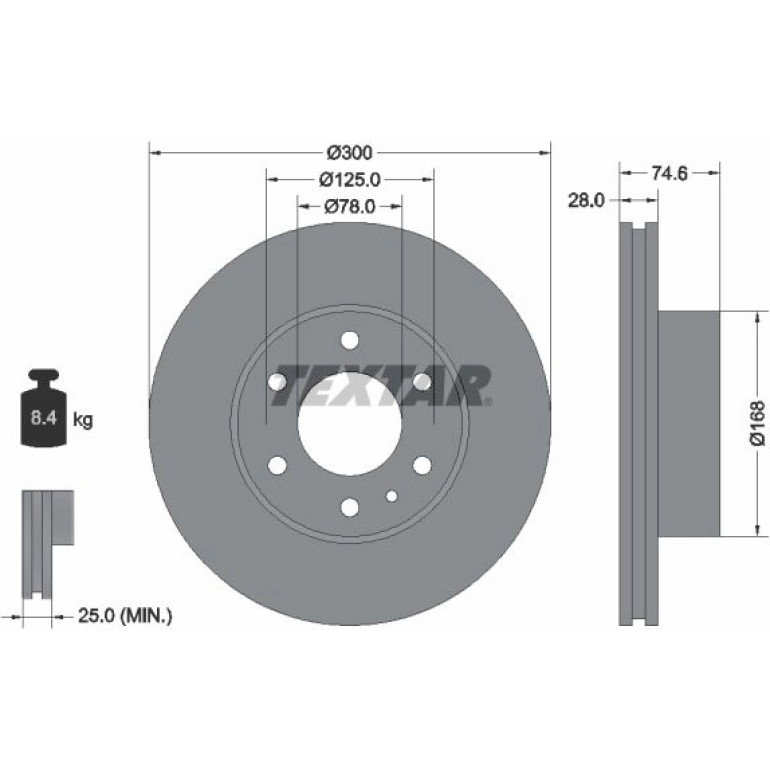 Bremsscheibe Iveco P. Daily 06-/11-/14 92155900 Bremsscheibe Iveco P. Daily 06-/11-/14 92155900