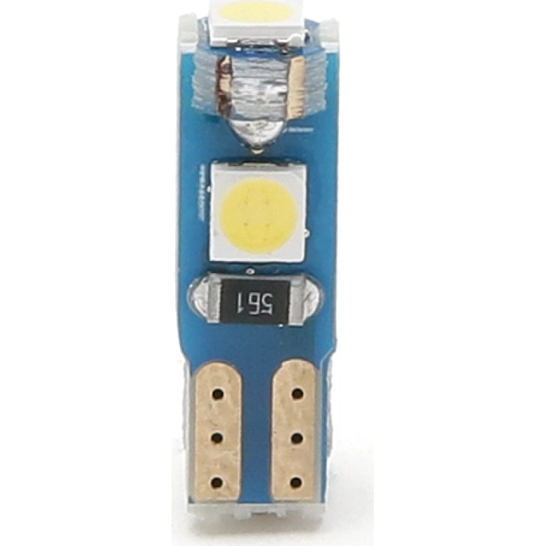 LED Glassockel T5 W2W W2x4,6d 3x 3030 12V SMD Weiß LED Glassockel T5 W2W W2x4,6d 3x 3030 12V SMD Weiß