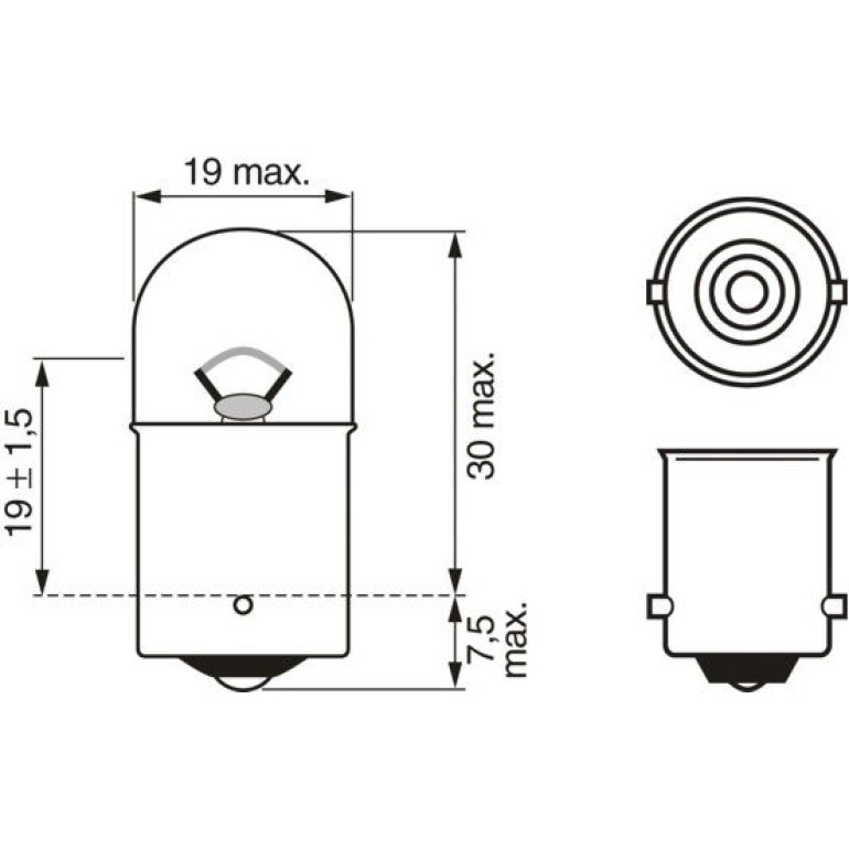 R5W 12V 5W PURE LIGHT 1987301022 R5W 12V 5W PURE LIGHT 1987301022