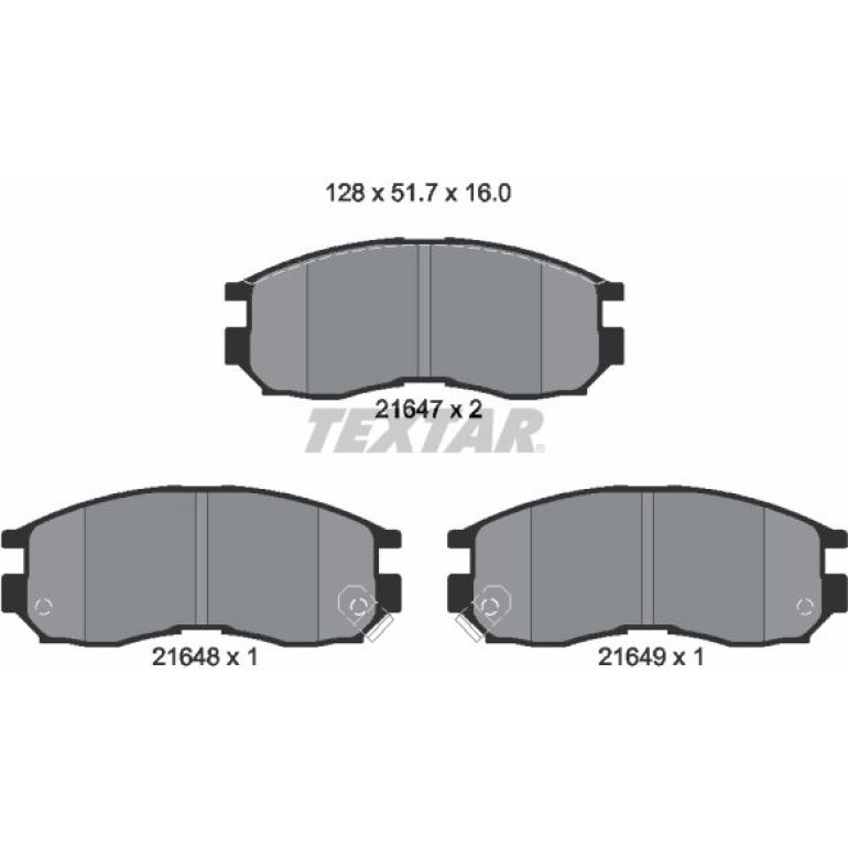 Bremsbelagsatz Mitsubishi P. Galant 92-/96-/Eclipse -99/Space Wagon 2164701 Bremsbelagsatz Mitsubishi P. Galant 92-/96-/Eclipse -99/Space Wagon 2164701