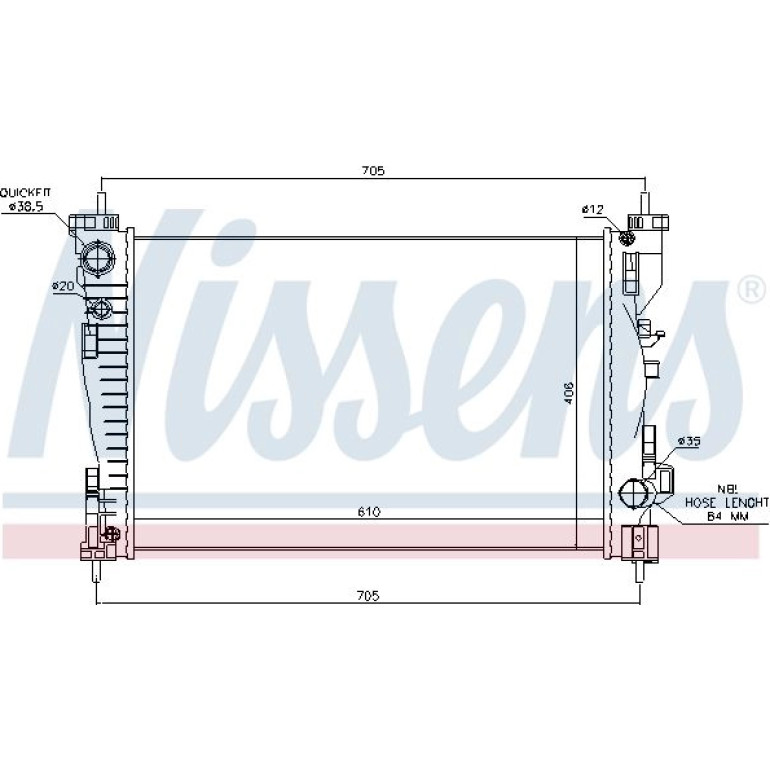 Wasserkühler PKW 60064 Wasserkühler PKW 60064