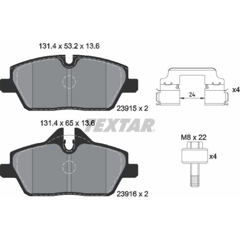 Bremsbelagsatz Bmw P. I3 13- Elektrisch/Hybrid 2391508