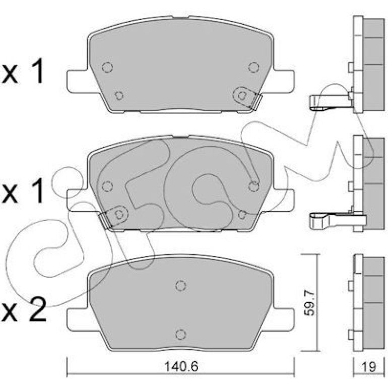 CIFAM Bremsbelagsatz, Scheibenbremse 822-1212-0