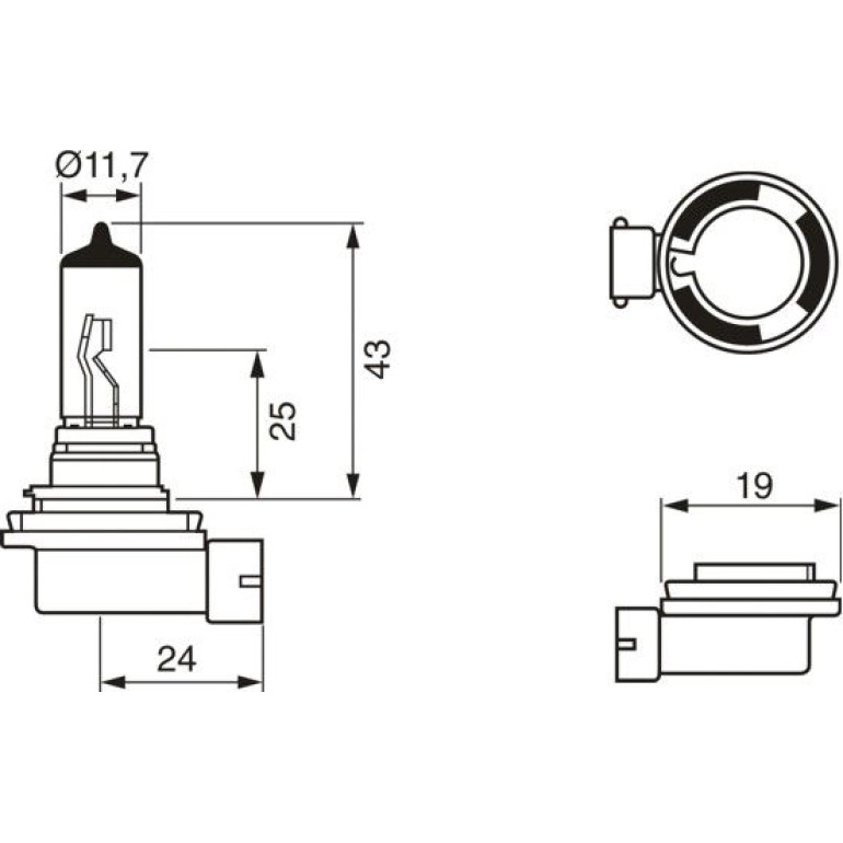 H11 12V 55W PURE LIGHT 1987302084 H11 12V 55W PURE LIGHT 1987302084