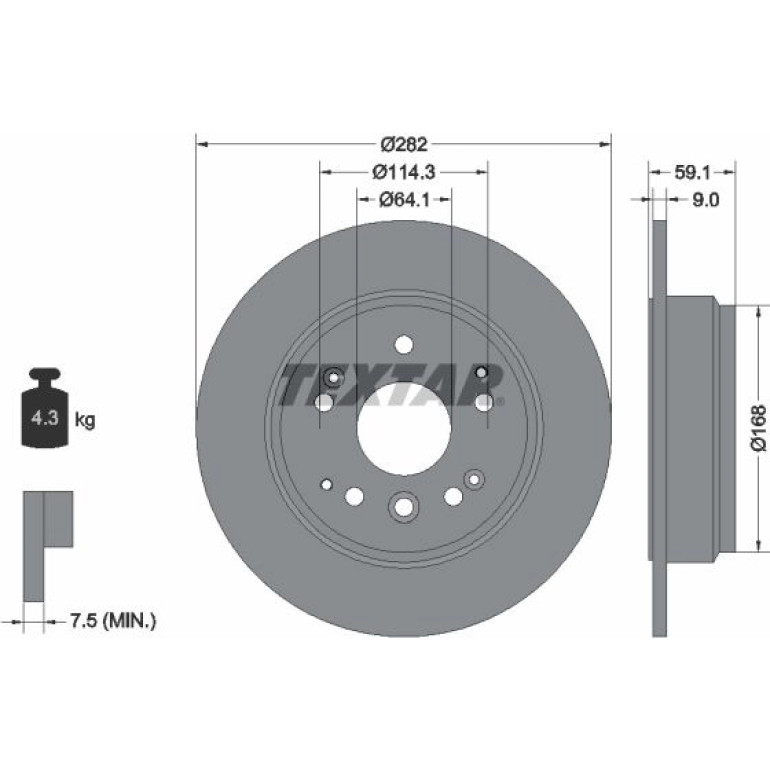 Bremsscheibe Honda P. Element 2.4 02-11 92261703 Bremsscheibe Honda P. Element 2.4 02-11 92261703