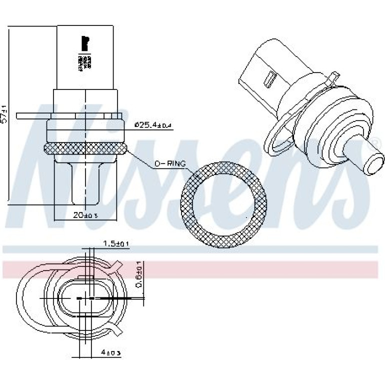 NISSENS Sensor, Kühlmitteltemperatur 207082 NISSENS Sensor, Kühlmitteltemperatur 207082