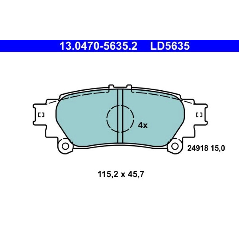 Bremsbelagsatz, Scheibenbremse 13.0470-5635.2 Bremsbelagsatz, Scheibenbremse 13.0470-5635.2