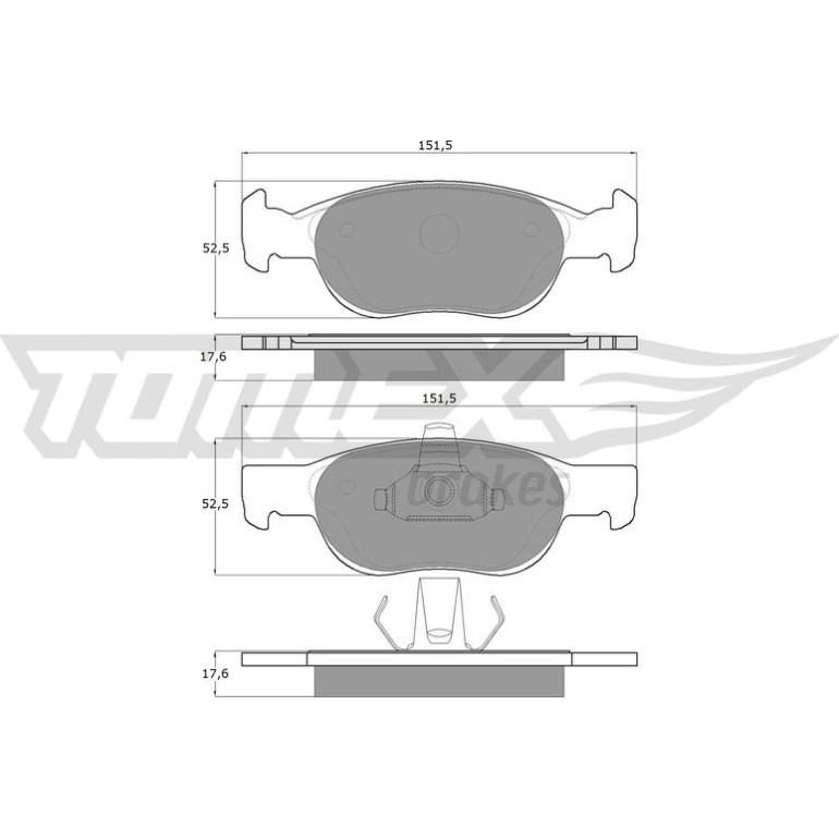 TOMEX brakes Bremsbelagsatz, Scheibenbremse TX 10-71 TOMEX brakes Bremsbelagsatz, Scheibenbremse TX 10-71