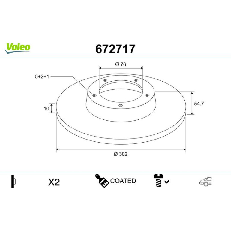 VALEO Bremsscheibe 672717