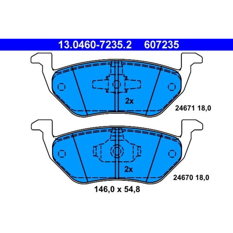 Bremsbelagsatz Ford T. Maverick 2.0-3.0 V6 24V 01 13.0460-7235.2 Bremsbelagsatz Ford T. Maverick 2.0-3.0 V6 24V 01 13.0460-7235.2