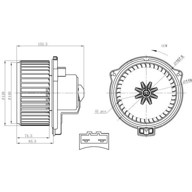 Innenraumgebläse 34304 Innenraumgebläse 34304
