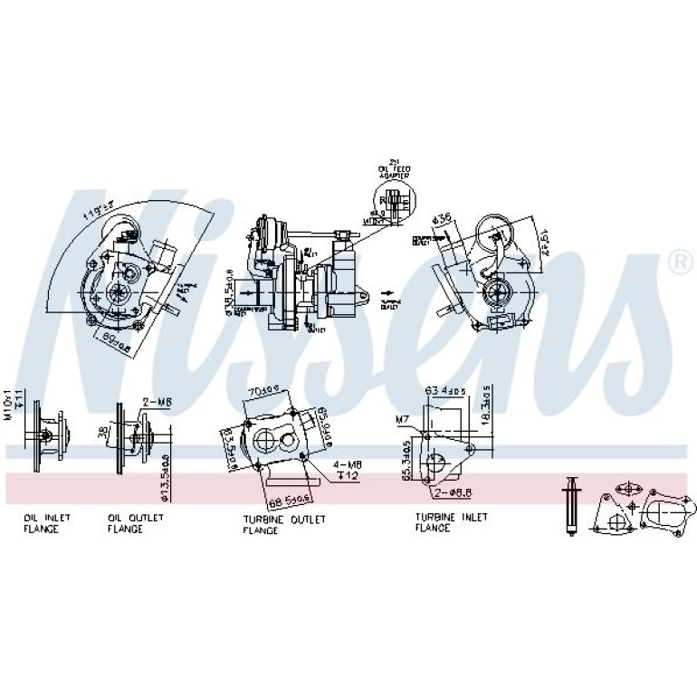 NISSENS Turbolader 93087 NISSENS Turbolader 93087