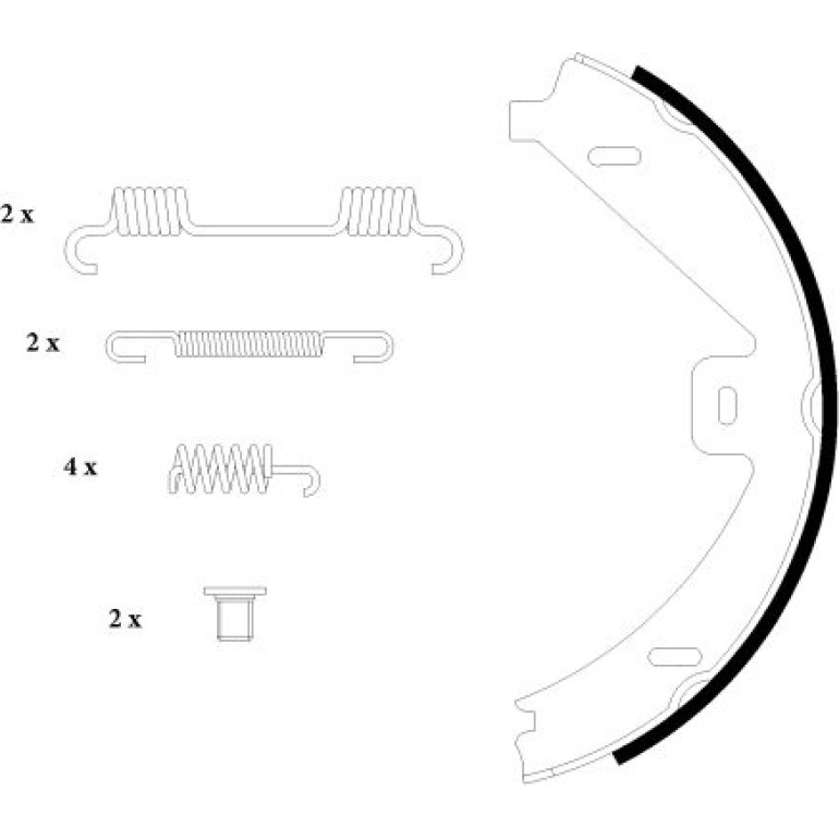 Handbremsbacken Db W212 09-/Glk/Cls 91069100 Handbremsbacken Db W212 09-/Glk/Cls 91069100
