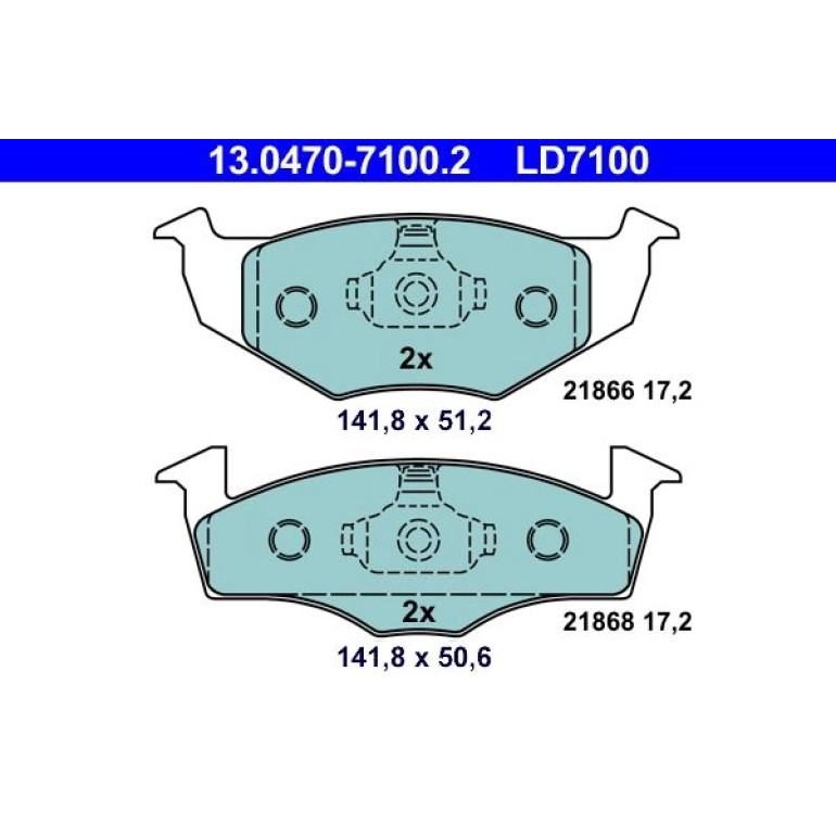 Bremsbelagsatz, Scheibenbremse 13.0470-7100.2 Bremsbelagsatz, Scheibenbremse 13.0470-7100.2