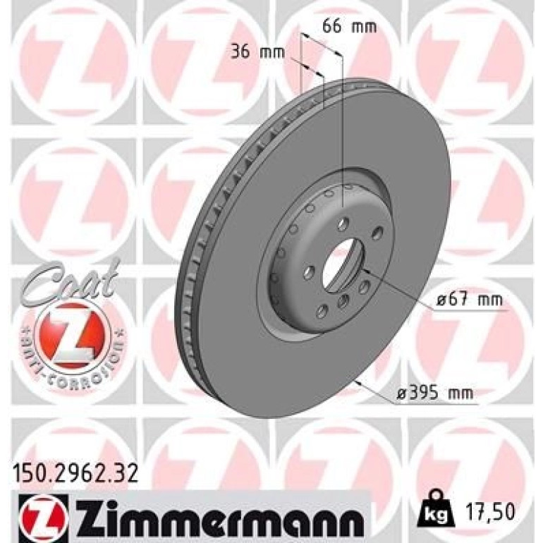 ZIMMERMANN Bremsscheibe 150.2962.32 ZIMMERMANN Bremsscheibe 150.2962.32