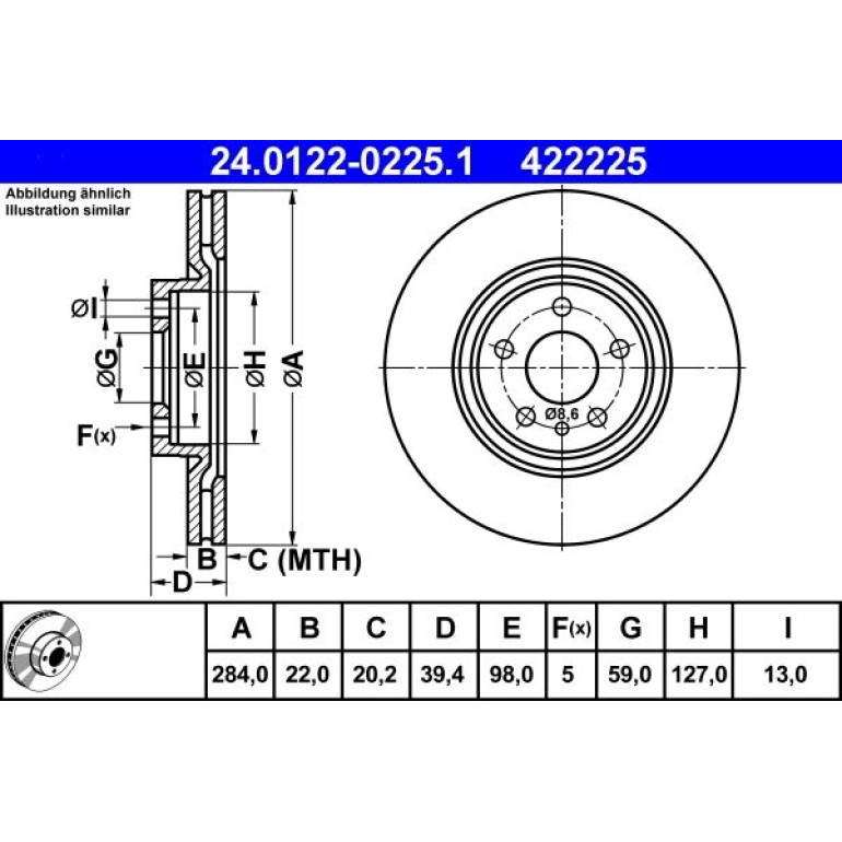 Bremsscheibe 24.0122-0225.1