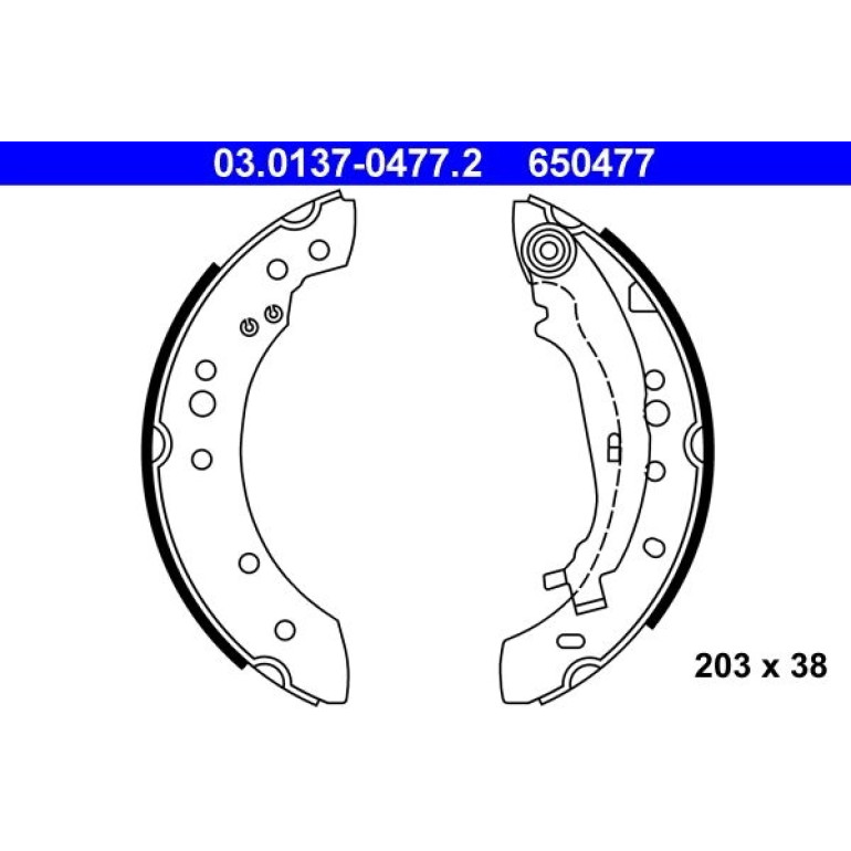 Bremsbackensatz 03.0137-0477.2 Bremsbackensatz 03.0137-0477.2