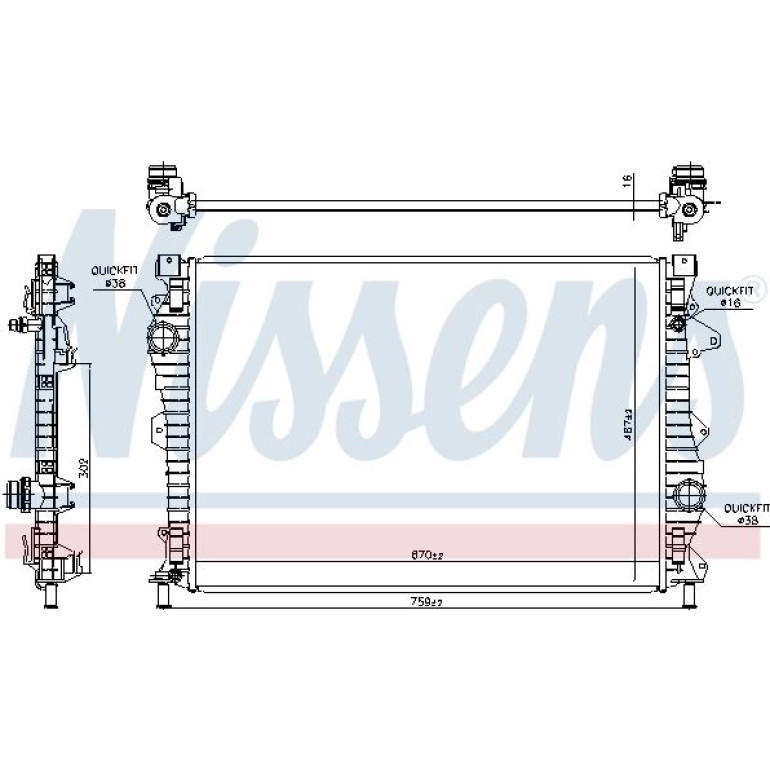 Wasserkühler PKW 606681 Wasserkühler PKW 606681
