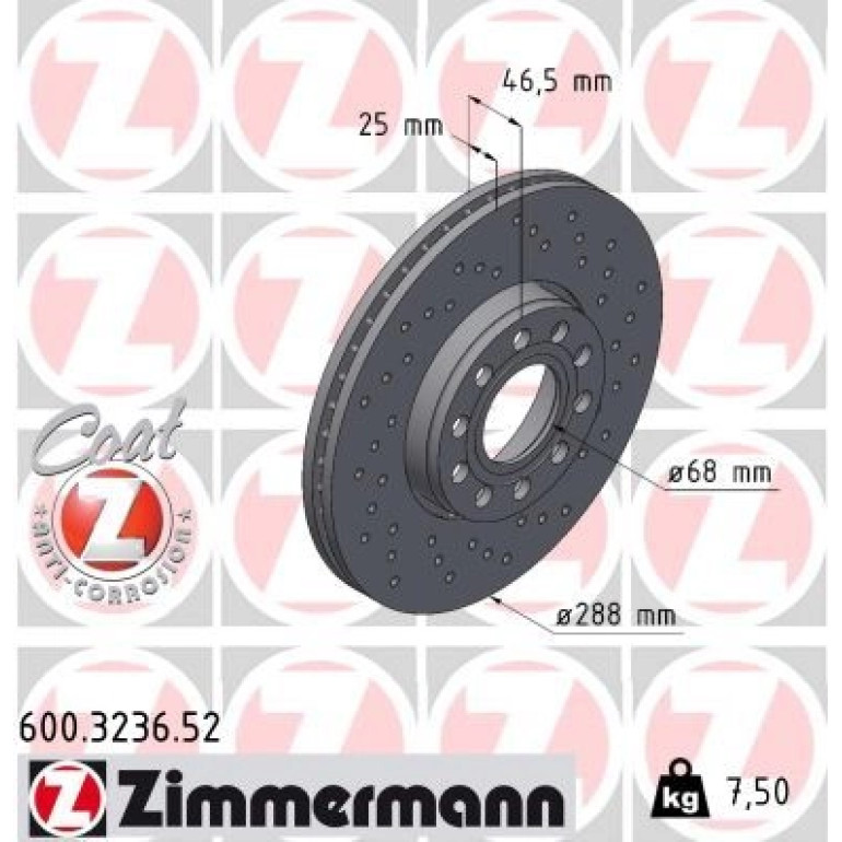 17 481 047 Sport Bremsscheibe VA Sport 600.3236.52 17 481 047 Sport Bremsscheibe VA Sport 600.3236.52