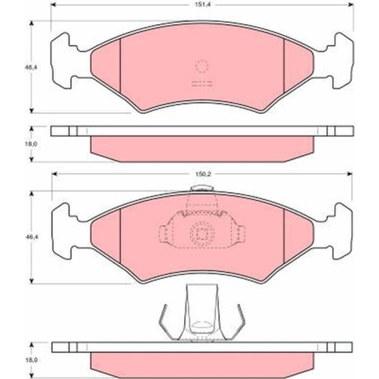 Bremsbelagsatz Ford P. Fiesta 89 GDB1222