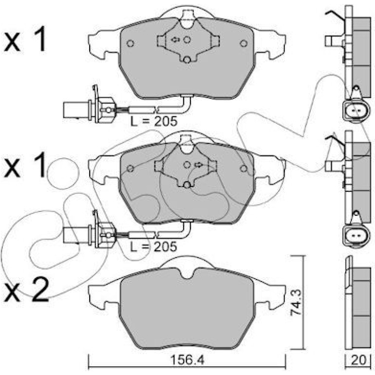 CIFAM Bremsbelagsatz, Scheibenbremse 822-314-0 CIFAM Bremsbelagsatz, Scheibenbremse 822-314-0
