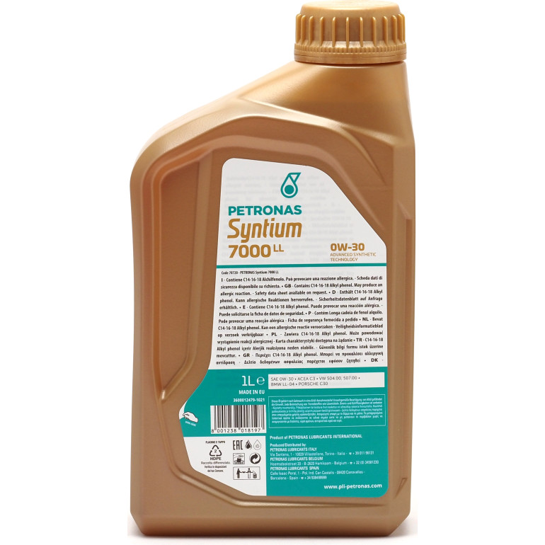 PETRONAS Syntium 7000 LL 0W-30 70720E18EU PETRONAS Syntium 7000 LL 0W-30 70720E18EU