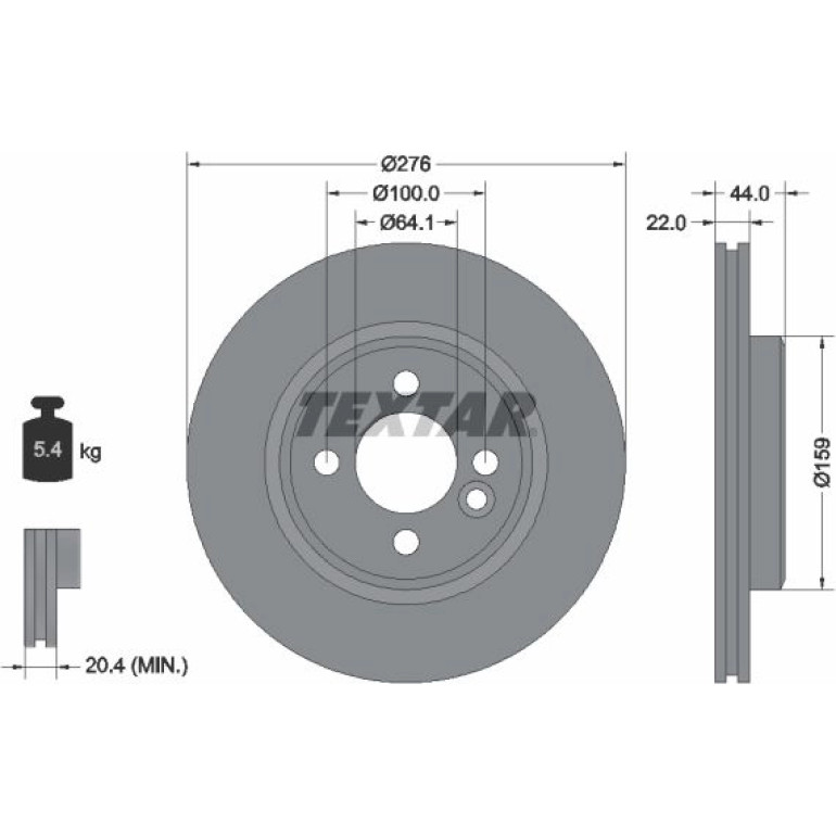 Bremsscheibe Mini P. Cooper/One 1.4-1.6 01-07 92262403
