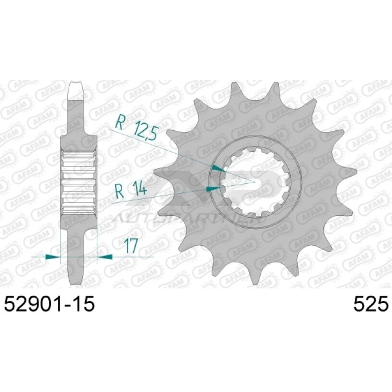 AFAM Ritzel 15 Zähne 52901-15 AFAM Ritzel 15 Zähne 52901-15