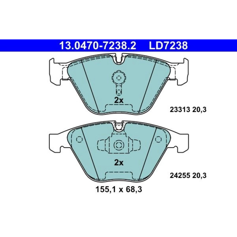 Bremsbelagsatz Bmw P. 3/X1 1.6-3.0 04-13 Keramik 13.0470-7238.2 Bremsbelagsatz Bmw P. 3/X1 1.6-3.0 04-13 Keramik 13.0470-7238.2
