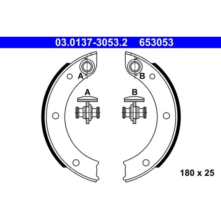 ATE Bremsbacken 03.0137-3053.2 ATE Bremsbacken 03.0137-3053.2