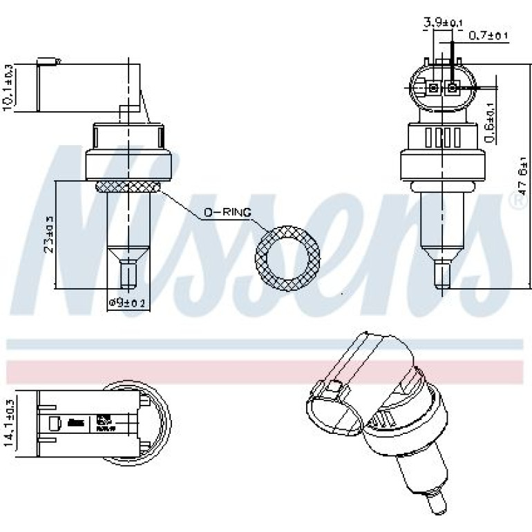 NISSENS Sensor, Kühlmitteltemperatur 207100 NISSENS Sensor, Kühlmitteltemperatur 207100