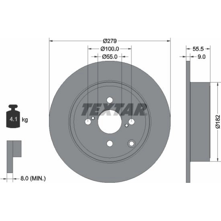 Bremsscheibe Toyota T. Corolla 02 92126303 Bremsscheibe Toyota T. Corolla 02 92126303