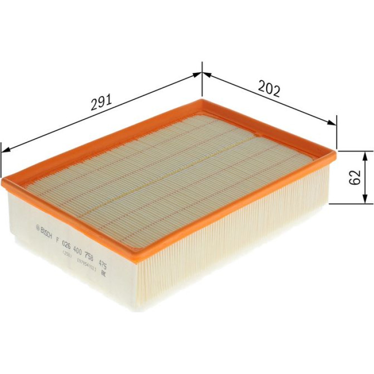Luftfiltereinsatz F 026 400 758 Luftfiltereinsatz F 026 400 758