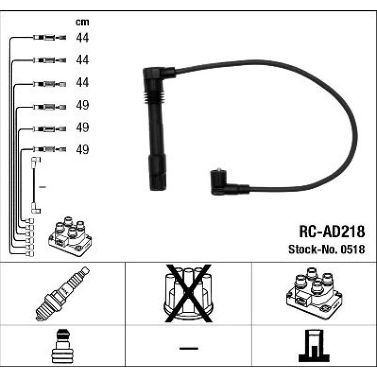 Zündleitungssatz RC-AD218 Zündleitungssatz RC-AD218