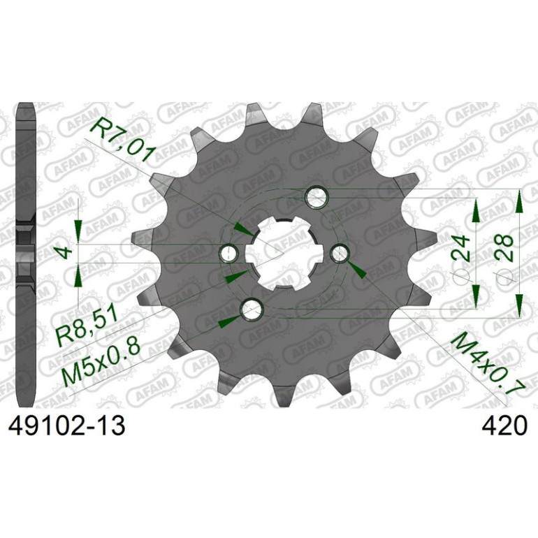 AFAM Ritzel 13 Zähne 49102-13 AFAM Ritzel 13 Zähne 49102-13