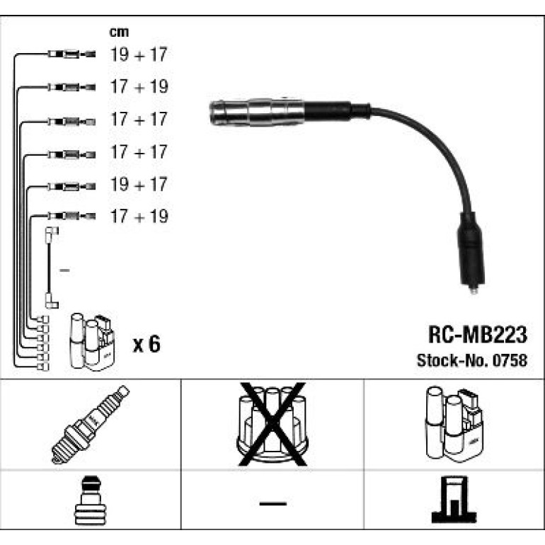 Zündleitungssatz RC-MB223 Zündleitungssatz RC-MB223