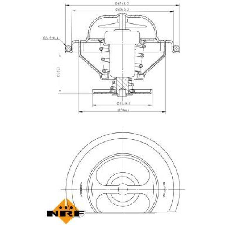 Thermostat, Kühlmittel 725073 Thermostat, Kühlmittel 725073